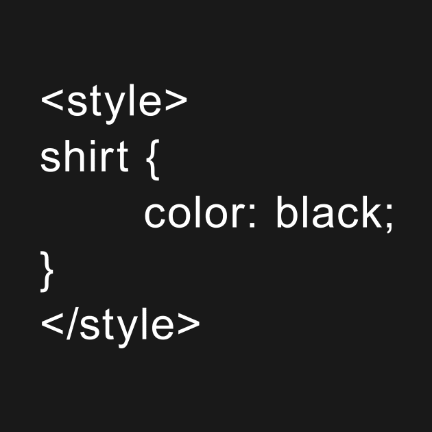 HTML Style - Black by joshthecartoonguy