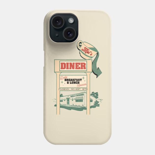 Mel's Diner Phone Case by darklordpug