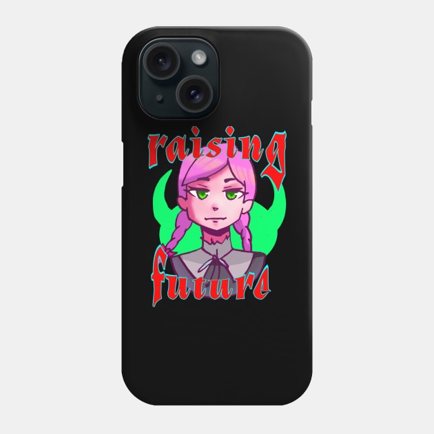 Raising future anime style girl design. Phone Case by Pdr30