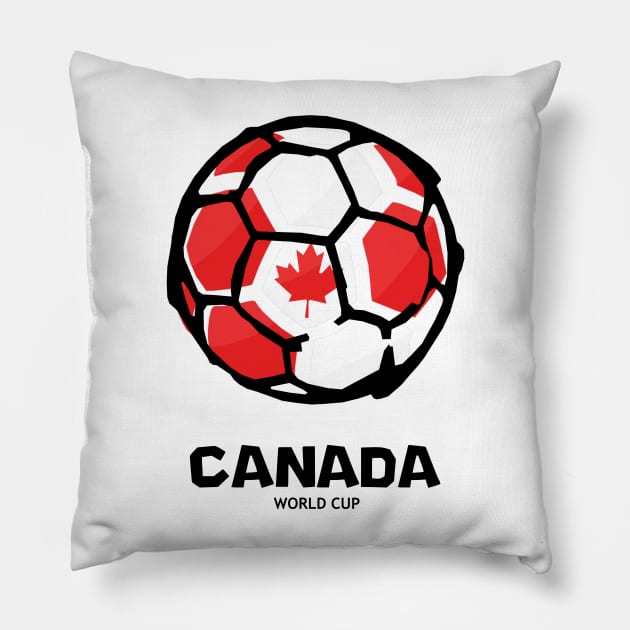 Canada Football Country Flag Pillow by KewaleeTee