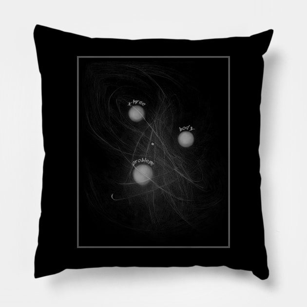 three body problem Pillow by orange-teal