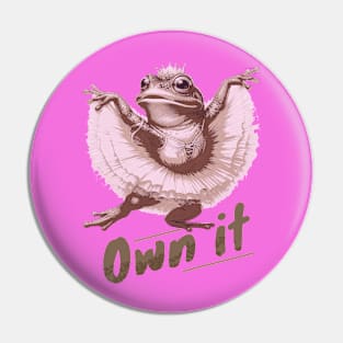 Vintage Dancing ballerina Frog Gift Pin