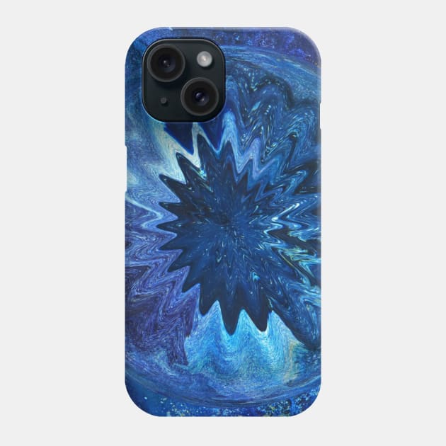 Blue Lapis Watercolor Stone Crystal Phone Case by Moon Art