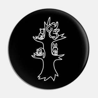 Tree Animals Pin