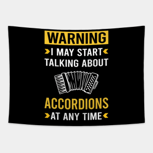 Warning Accordion Accordionist Tapestry