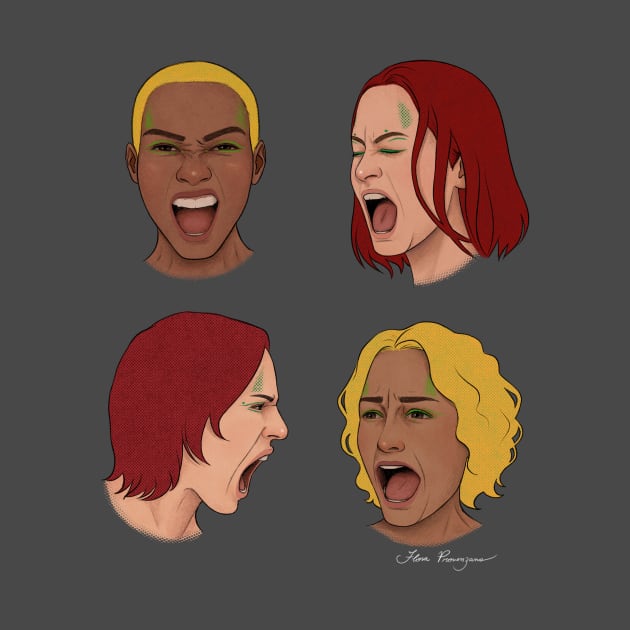 Screaming faces by Flora Provenzano