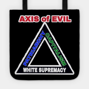 AXIS of EVIL White Supremacy - Patriarchy - Capitalism - Back Tote