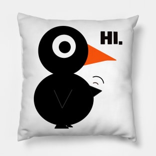 Black Bird- Greetings Pillow