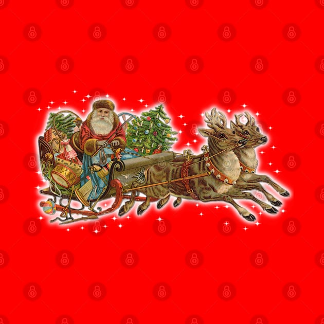 VINTAGE SANTA and REINDEER!:) by SquishyTees Galore!