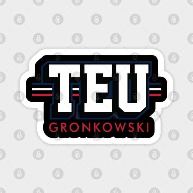 Tight End University - TEU - Rob Gronkowski - New England Patriots Magnet by nicklower
