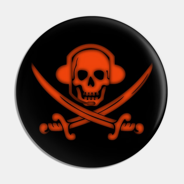 Pirate Gamer Skull Pin by whatwemade