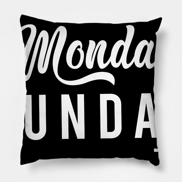 runday monday Pillow by creatorbriliant