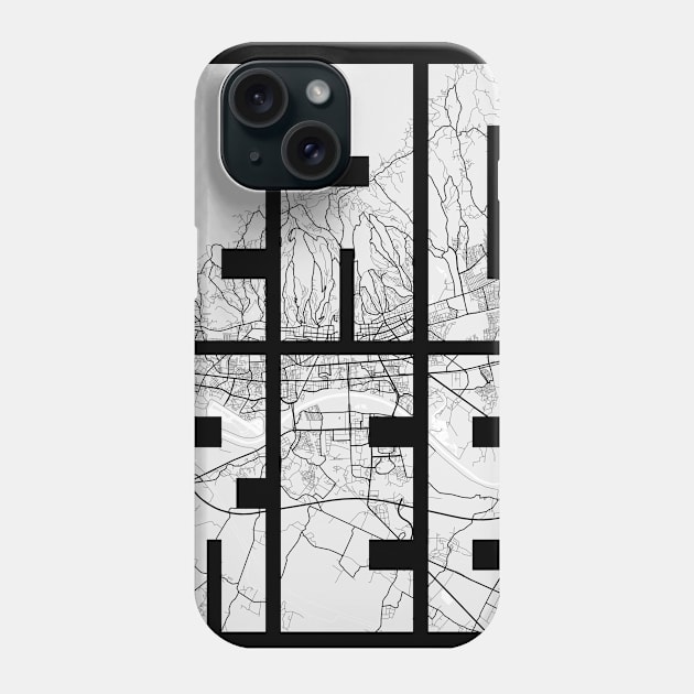 Zagreb, Croatia City Map Typography - Light Phone Case by deMAP Studio