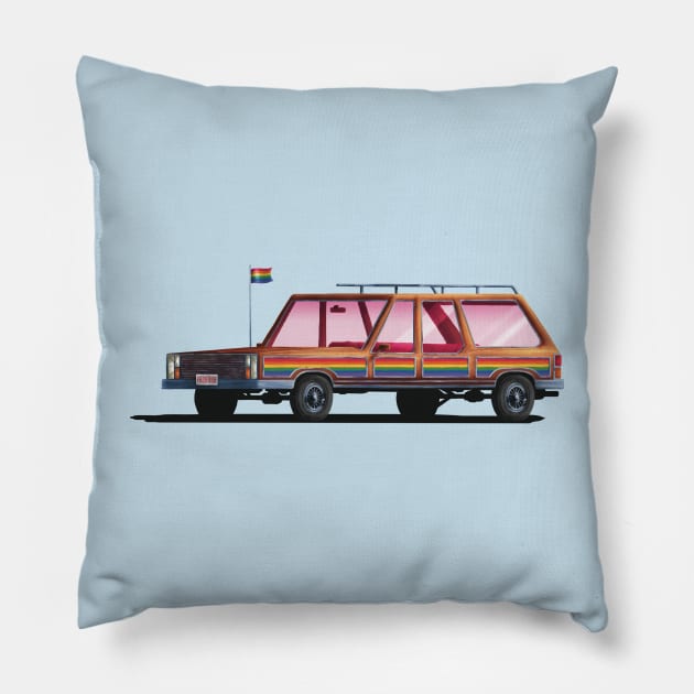 Pride Ride Pillow by Gavin Otteson Art