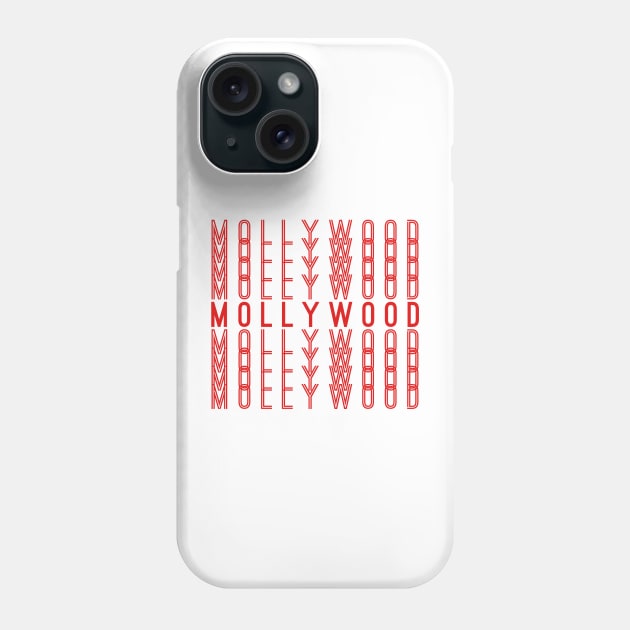 Mollywood Malayalam Indian Movies Repeating Red Text Gift Phone Case by faiiryliite