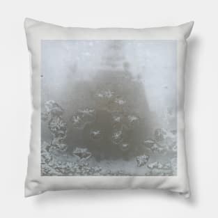 Snowflakes on Frosted Window, Chicago Pillow