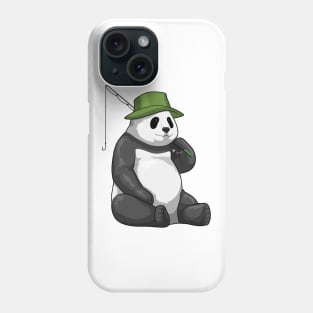 Panda at Fishing with Fishing rod Phone Case