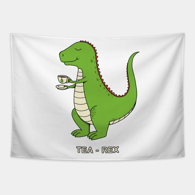 Tea Rex Tapestry by garzaanita