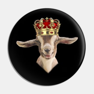 Goat King With Crown Pin