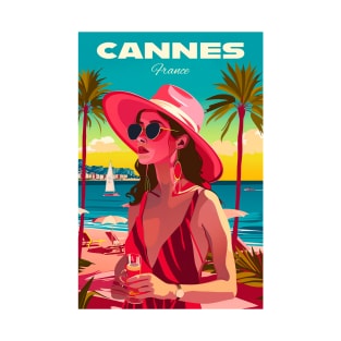 Cannes, France, Vintage Travel Poster T-Shirt