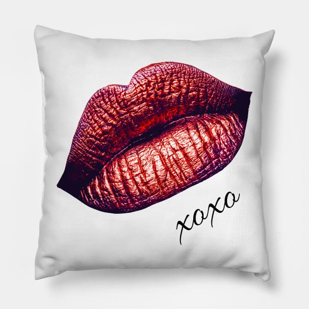 Hugs & Kisses XOXO Lips Fashionista Shirt by InsideLuv Pillow by InsideLuv