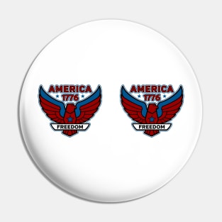 America Freedom 1776 Pin