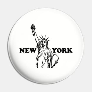 Lady Liberty Stands Pin