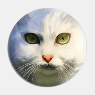 Persian Cat - White Pin