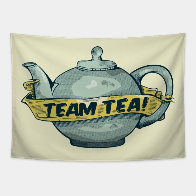 Green teapot Tapestry by mailboxdisco