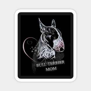 Bull Terrier Mom Portrait Loft and Spiritual Style Magnet