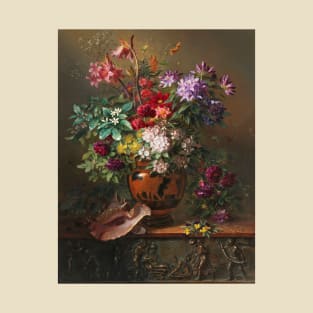 Georgius Jacobus Johannes van Os' till Life with Flowers in a Greek Vase- Allegory of Spring T-Shirt