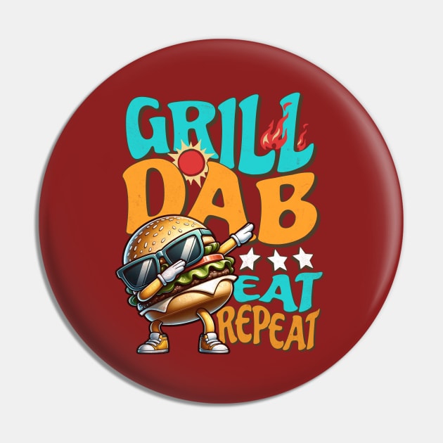 Burger Funny a Dab Dance Grilling Design Pin by alcoshirts