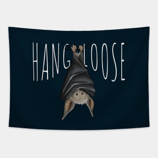 Hang Loose Surfer Wisdom Funny Cute Chilling Bat Tapestry