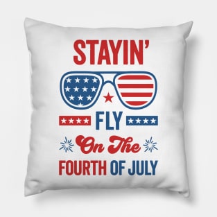 Independence Day Vibes: Stayin' Fly On the 4th of July with Patriotic American Flag Sunglasses Pillow