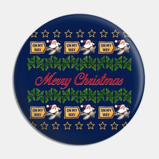 Funny & Ugly Christmas Sweater Print #1 Pin