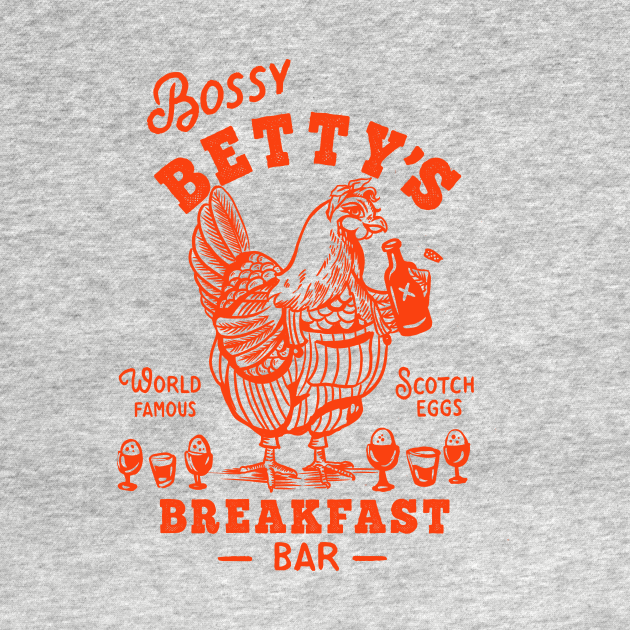 Disover "Bossy Betty's Breakfast Bar" Cute Retro Diner Design - Breakfast - T-Shirt