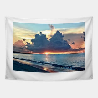 Caribbean Turks and Caicos Grace Bay Sunset Tapestry