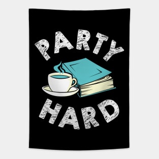 Party Hard Bookish Tapestry