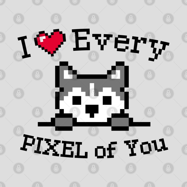 I love You / Inspirational quote / Husky puppy by Yurko_shop