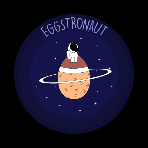 Astronaut in Egg Planet Easter for Easter Egg by larphyyy