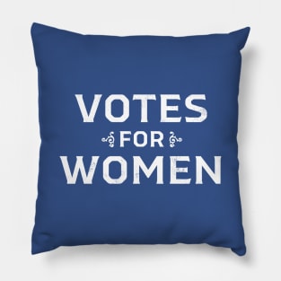 Vintage 1920's Votes for Women Stack Wordmark (White) Pillow