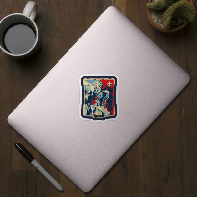 Nu Gundam Popart - Gundam - Sticker