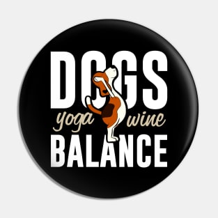 Funny Dogs Yoga Wine Balance Pin