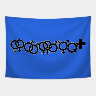 LGBTQ+ symbols Tapestry