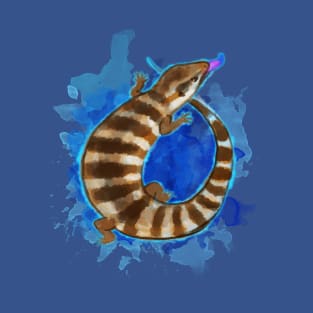 Blue Tongue Skink • Watercolor Art T-Shirt