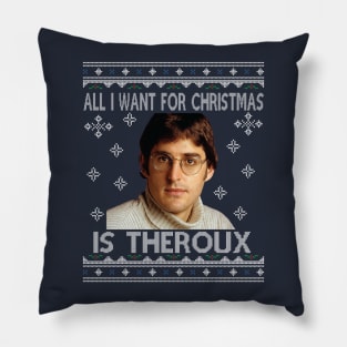 All I Want For Christmas Is Louis Theroux Knit Pattern Pillow