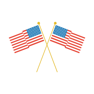 two American Flags T-Shirt