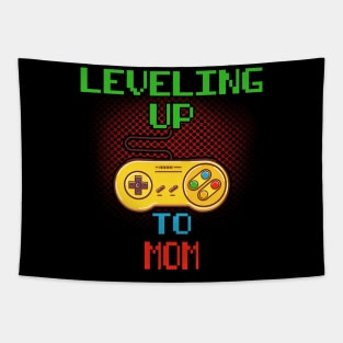 Promoted To Mom T-Shirt Unlocked Gamer Leveling Up Tapestry