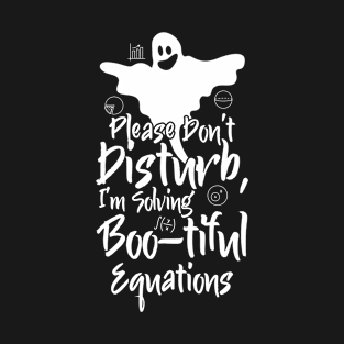 Math Teacher Halloween Boo-tiful Equations Nerd T-Shirt