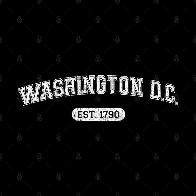 Classic College-Style Washington D. C. 1790 Distressed University Design by Webdango